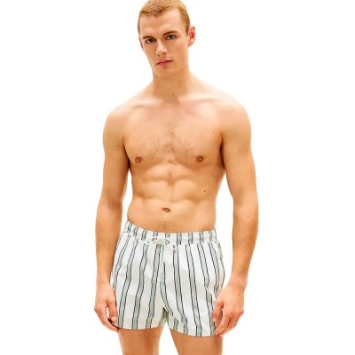 бански,гащета,мъжки,бански,костюми,tommy,hilfiger,um0um03742,swimming,shorts,white,(deck,chair,stripe,minty,grey)