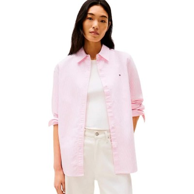 риза,с,дълъг,ръкав,дамски,ризи,мъжки,ризи,tommy,hilfiger,ww0ww46111,long,sleeve,shirt,pink,(classic,ithaca,stripe,mid,pink)