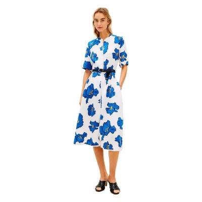 рокля,дамски,поли,и,рокли,tommy,hilfiger,ww0ww48948,linen,short,sleeve,short,dress,white,(poppy,print,spaced,ivory,blue,orbit)