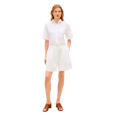 къси,панталони,мъжки,панталони,дамски,панталони,tommy,hilfiger,ww0ww49040,linen,shorts,white,(th,optic,white)