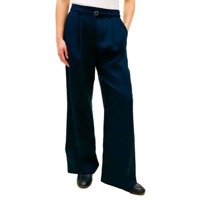 панталони,мъжки,панталони,дамски,панталони,tommy,hilfiger,ww0ww48884,linen,wide,leg,pants,blue,(dark,night,navy)