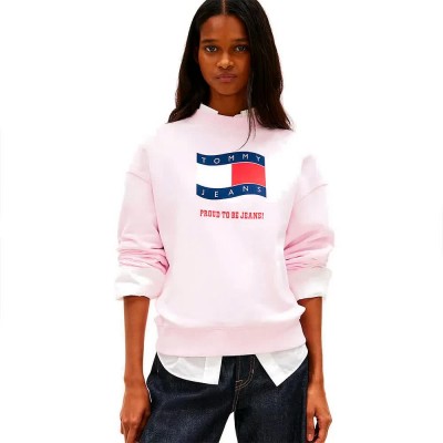 блуза,дамски,блузи,tommy,jeans,dw0dw22742,sweatshirt,pink,(pearly,pink)