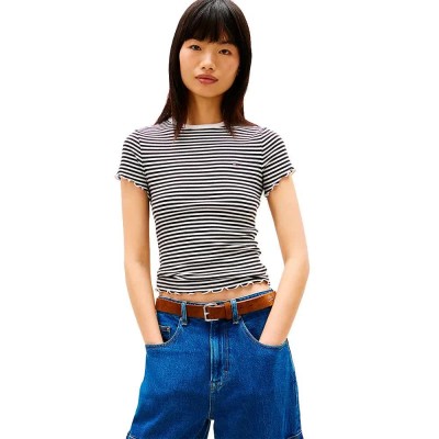 тениска,мъжки,тениски,дамски,тениски,tommy,jeans,dw0dw22782,short,sleeve,t,shirt,white,blue,(black,ecru,stripe)