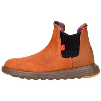дамски,боти,мъжки,боти,hey,dude,branson,classic,booties,orange,(cognac)