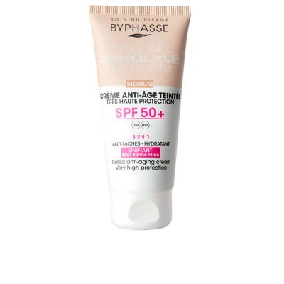 козметика,за,овлажняване,byphasse,anti,aging,tinted,spf50+,medium,50ml,moisturizer,white
