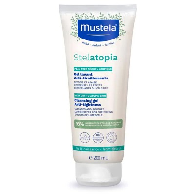 хигиена,тяло,mustela,stelatopia,200ml,shower,gel,clear