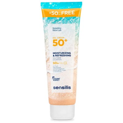 козметика,за,защита,от,слънце,sensilis,moisturizing,&,refreshing,gel,spf50+,250ml,facial,sunscreen,clear