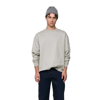 тениска,мъжки,тениски,дамски,тениски,balmohk,30000109,relaxed,fit,long,sleeve,t,shirt,beige,(wrought,iron)