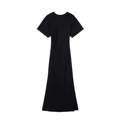 рокля,дамски,поли,и,рокли,balmohk,30001032,short,sleeve,midi,dress,black,(black)