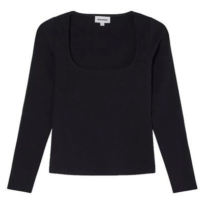 фланелка,с,дълъг,ръкав,дамски,топове,balmohk,30001061,long,sleeve,top,black,(black)