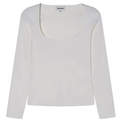 фланелка,с,дълъг,ръкав,дамски,топове,balmohk,30001061,long,sleeve,top,white,(ecru)