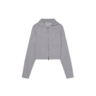 блуза,дамски,блузи,balmohk,30001066,full,zip,sweatshirt,grey,(grey,melange)