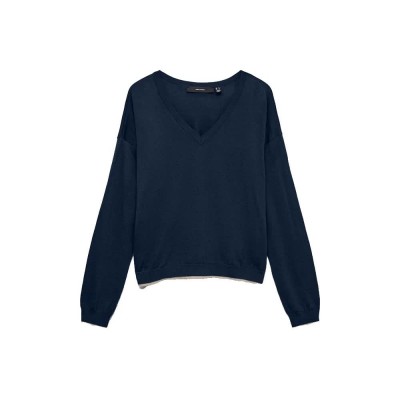сако,мъжки,пуловери,дамски,пуловери,vero,moda,bella,v,neck,sweater,blue,(navy,blazer,detail,oatmeal,contrast)