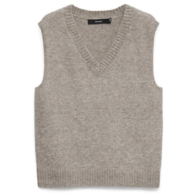 елек,мъжки,пуловери,дамски,пуловери,vero,moda,boom,sl,knitted,vest,grey,(moon,rock,detail,melange)