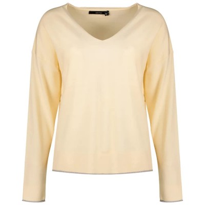 блуза,мъжки,пуловери,дамски,пуловери,vero,moda,breeze,v,neck,sweater,yellow,(birch,detail,silver,lurex,edge)