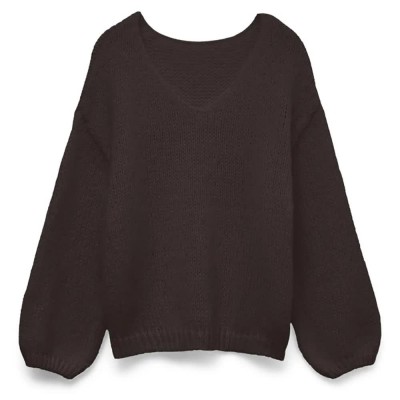 блуза,мъжки,пуловери,дамски,пуловери,vero,moda,maybe,2way,v,neck,sweater,brown,(chocolate,torte)
