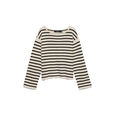 блуза,мъжки,пуловери,дамски,пуловери,vero,moda,noma,sweater,beige,(birch,stripes,black)