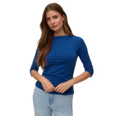 тениска,мъжки,тениски,дамски,тениски,vero,moda,panda,modal,3,4,sleeve,t,shirt,blue,(navy,peony)