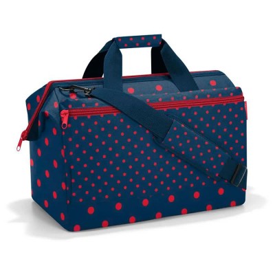 сак,сакове,reisenthel,allrounder,l,pocket,duffle,bag,blue,(mixed,dots,r)