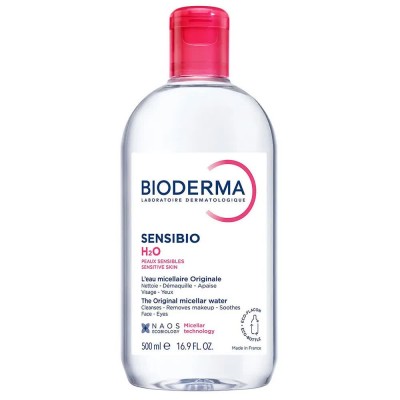 ексфолианти,bioderma,sensibio,h2o,micellar,solution,500,ml,micellar,water,transparent,pink