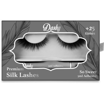 очна,линия,dashy,premium,silk,lashes,+,5,ml,adhesive,so,sweet,fake,lashes,black