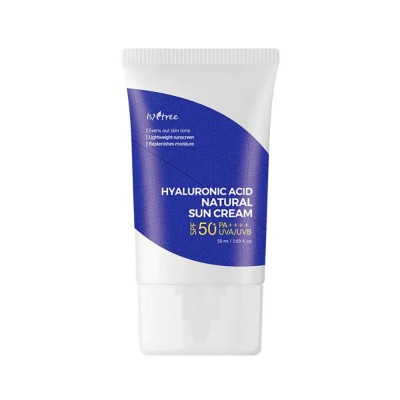 ексфолианти,isntree,hyaluronic,acid,natural,spf50+,pa++++,50,ml,sun,cream,white,blue
