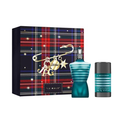 мъжки,парфюми,jean,paul,gaultier,le,male,edt,75,ml,+,deodorant,stick,giftset,eau,de,parfum,blue,(blue,silver)