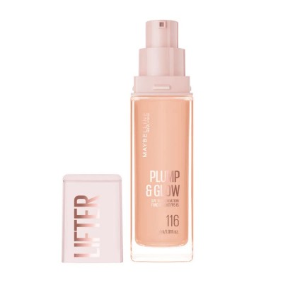 ексфолианти,maybelline,lifter,plump,&,glow,116,foundation,beige,(beige)