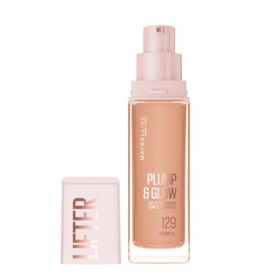 ексфолианти,maybelline,lifter,plump,&,glow,129,foundation,beige,(beige)