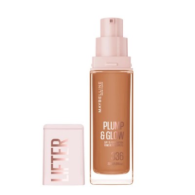 ексфолианти,maybelline,lifter,plump,&,glow,336,foundation,brown,(beige)