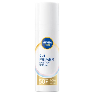ексфолианти,nivea,2in1,primer,uv,spf50,30,ml,serum,white,(white,blue)