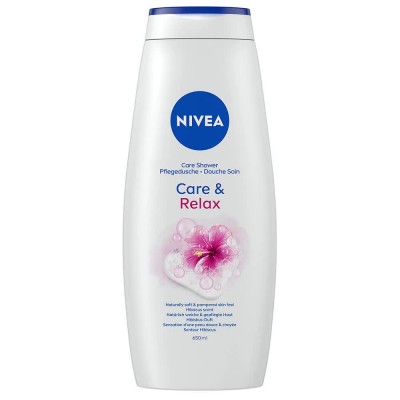 хигиена,тяло,nivea,care,&,relax,650,ml,shower,gel,clear,(blue,white)