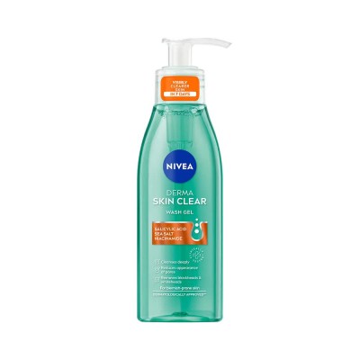 ексфолианти,nivea,derma,skin,clear,150,ml,cleanser,clear,(transparent,green)