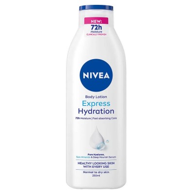 хигиена,тяло,nivea,express,hydration,250,ml,body,lotion,clear,(blue,white)