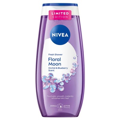 хигиена,тяло,nivea,floral,moon,250ml,shower,gel,clear,(blue,white)