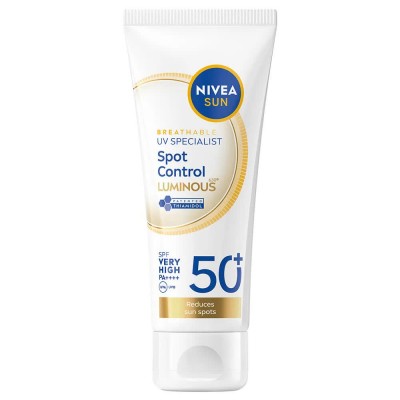 ексфолианти,nivea,luminous630,spot,control,sun,uv,spf50+,40ml,sun,cream,clear,(white,gold)