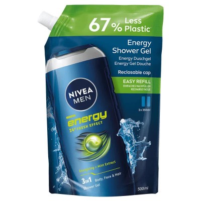 хигиена,тяло,nivea,men,energy,refill,500,ml,shower,gel,blue,(blue,white)