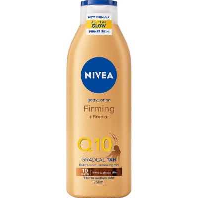 хигиена,тяло,nivea,q10,firming,+,bronze,250,ml,body,lotion,golden,(blue,white,orange)