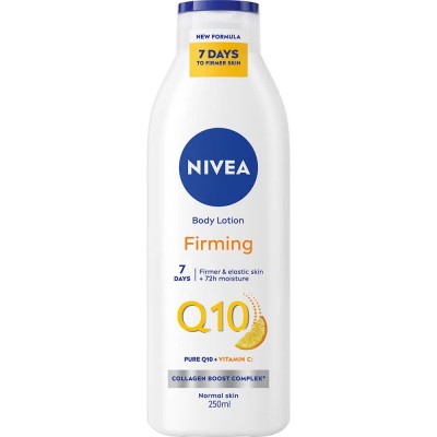 хигиена,тяло,nivea,q10,firming,250,ml,body,lotion,clear,(blue,white)