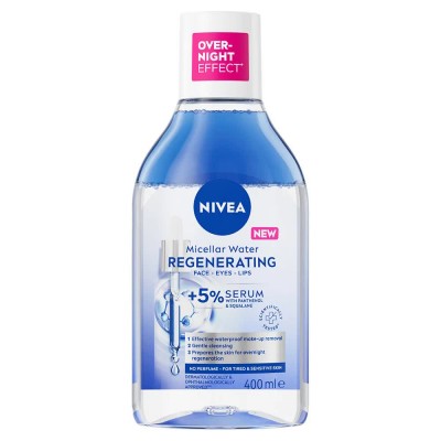 ексфолианти,nivea,regenerating,400,ml,micellar,water,transparent,purple