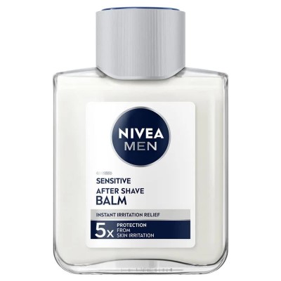 бръснене,nivea,sensitive,100,ml,shaving,balm,clear,(white,blue)