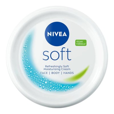 ексфолианти,nivea,soft,200,ml,face,cream,white,blue
