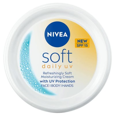 хигиена,тяло,nivea,soft,daily,uv,spf,15,100,ml,body,lotion,clear,(blue,white)