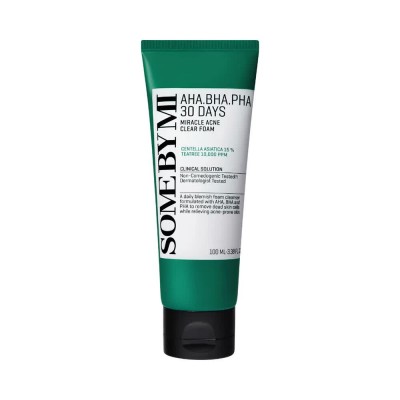 ексфолианти,some,by,mi,aha,bha,pha,30,days,miracle,acne,clear,foam,100,ml,cleanser,clear,(white,green)