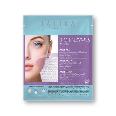 ексфолианти,talika,bio,enzymes,anti,aging,sheet,face,mask,clear,(white,blue)