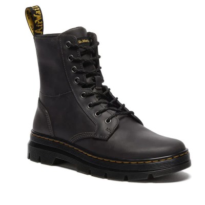 обувки,дамски,боти,мъжки,боти,dr,martens,combs,leather,boots,refurbished,black,grey,(gunmetal)