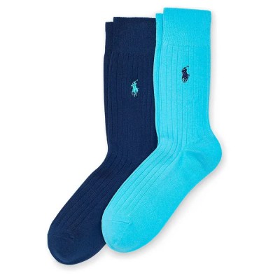 чорапи,мъжки,чорапи,дамски,чорапи,polo,ralph,lauren,449655209,crew,socks,2,pairs,blue,(black)