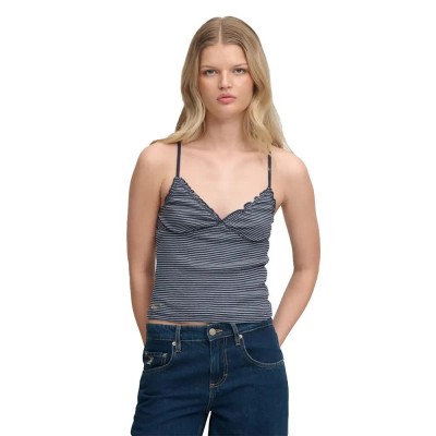 потник,дамски,топове,superdry,athletic,essentials,v,neck,waffle,cami,sleeveless,top,blue,(lauren,navy,stripe)