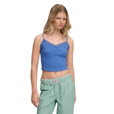 потник,дамски,топове,superdry,essential,lace,trim,crop,cami,sleeveless,top,blue,(chambray,blue)