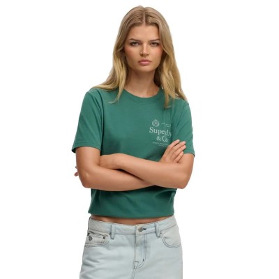 тениска,мъжки,тениски,дамски,тениски,superdry,luxe,casual,relaxed,short,sleeve,t,shirt,green,(pine,green)